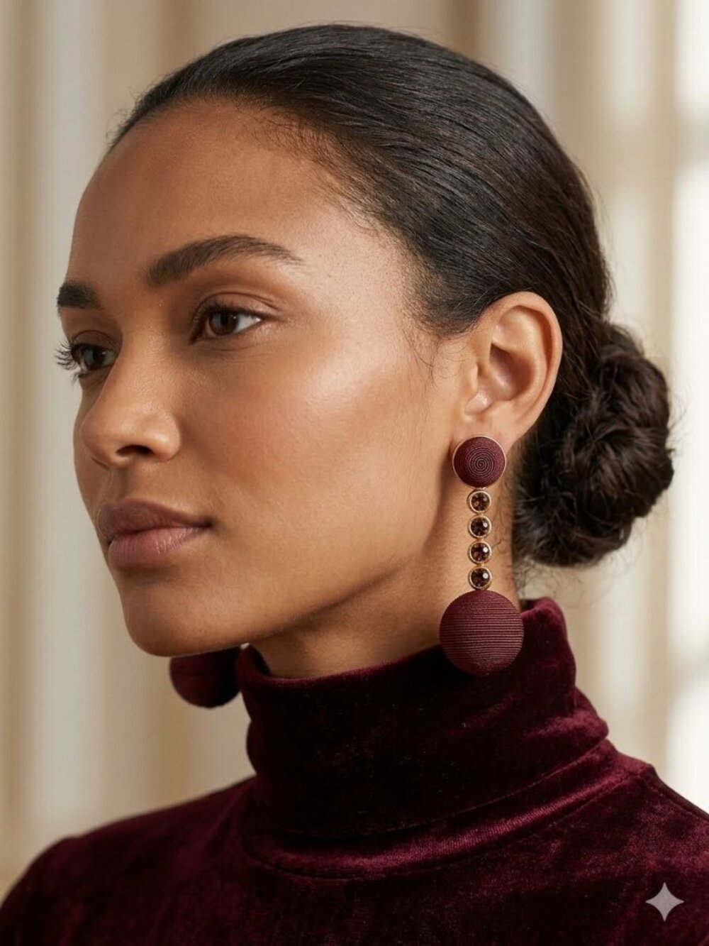 Tuckernuck Jewelry Drop Lantern Earrings in Brown New Womens